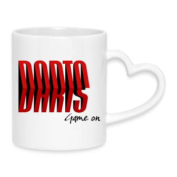 DARTS Match lancé - Mug avec anse en forme de cœur - blanc - Droite