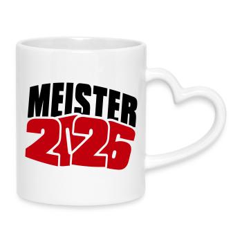 Champion 2026 Championship - Mug with Heart-Shaped Handle - white - Right