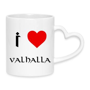 Ich liebe Valhalla - Tasse mit Herzhenkel - Weiß - Rechts
