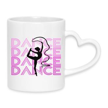 Dance - Tasse mit Herzhenkel - Weiß - Rechts