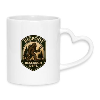Insigne de recherche Bigfoot - Mug avec anse en forme de cœur - blanc - Droite
