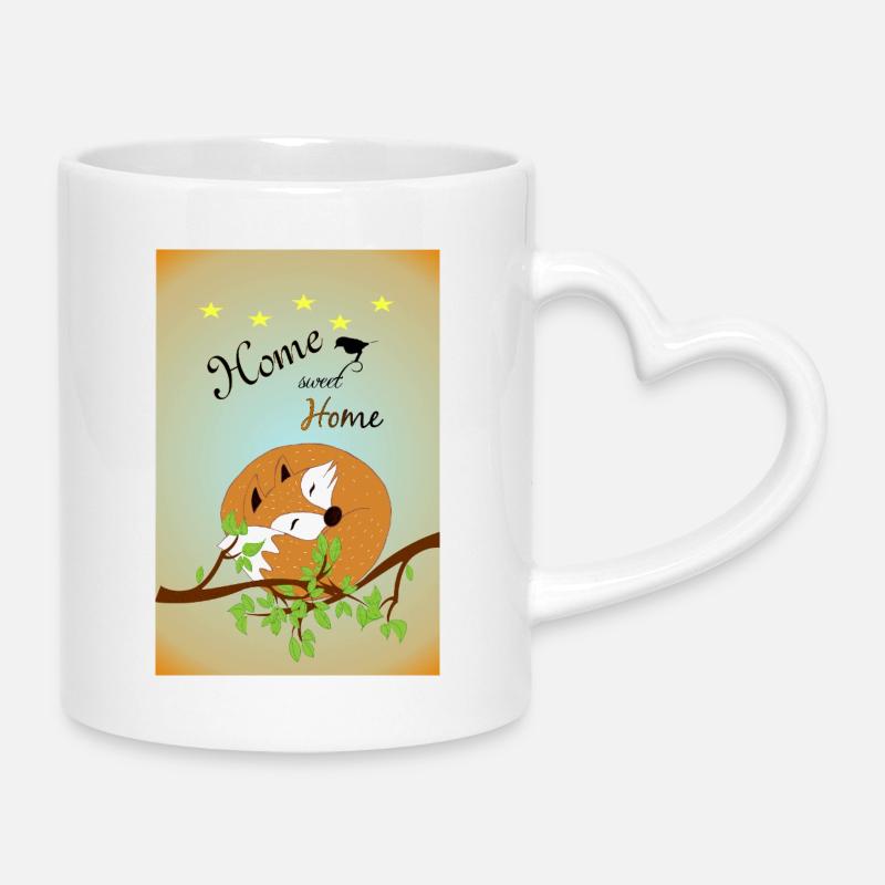 Poster_Fuchs Home - Mug avec anse en forme de cœur - blanc