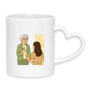 Oma Karin - Tasse mit Herzhenkel - Weiß - Rechts