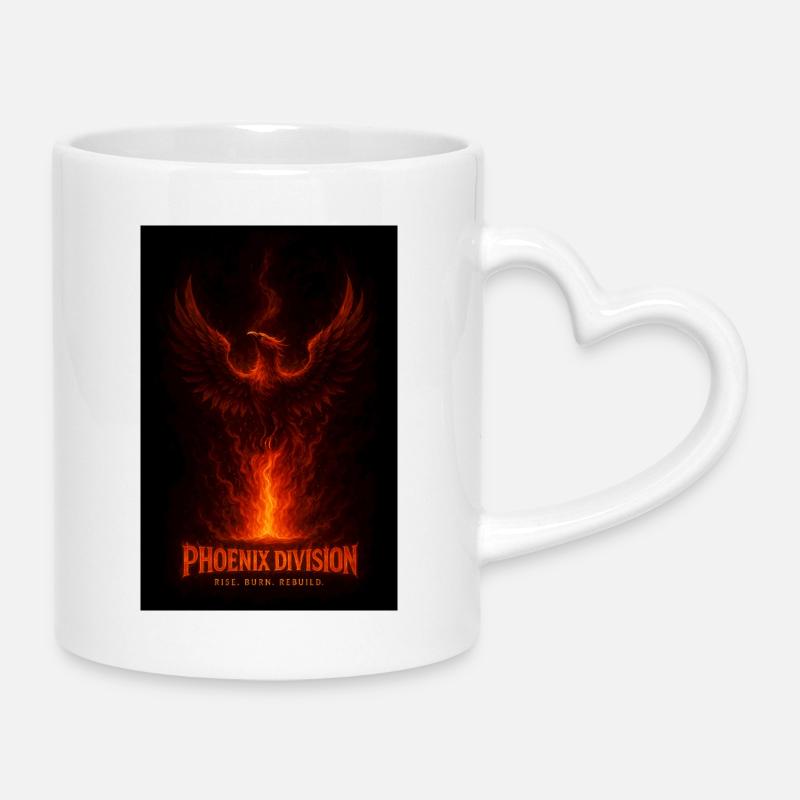 Phoenix Division - Fire Rise - Mug avec anse en forme de cœur - blanc