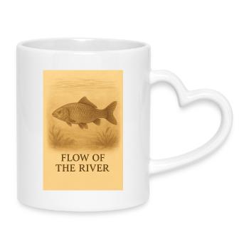 Ruisseau de la rivière Vis - Mug avec anse en forme de cœur - blanc - Droite