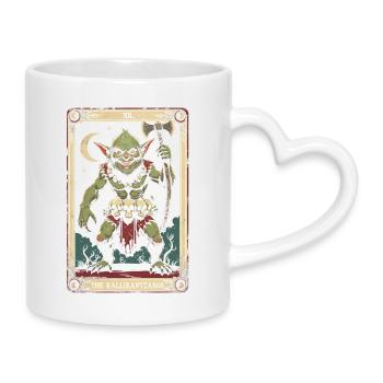 Les créatures mythologiques de Kallikantzaros - Mug avec anse en forme de cœur - blanc - Droite