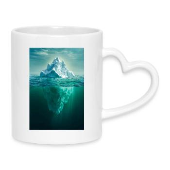 Dualité de la Montagne dans Ocean Blue - Mug avec anse en forme de cœur - blanc - Droite