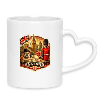Insigne du Thé du Patrimoine d’Angleterre - Mug avec anse en forme de cœur - blanc - Droite