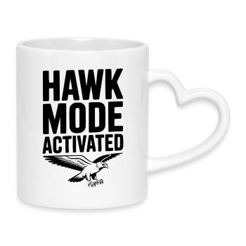 Hawk Mode Activated - Mug with Heart-Shaped Handle - white - Right