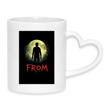 Mondlichtschatten - Tasse mit Herzhenkel - Weiß - Rechts