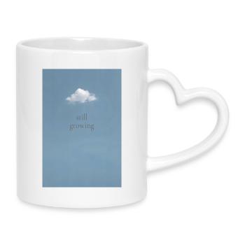 still growing - Mug with Heart-Shaped Handle - white - Right