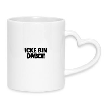 ICKE BIN DABEI! Berliner Style - Tasse mit Herzhenkel - Weiß - Rechts
