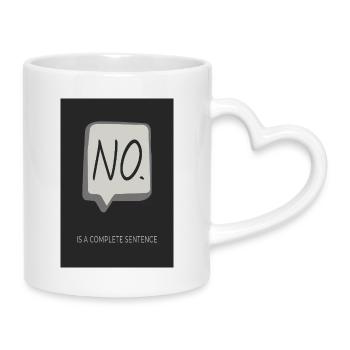 NO. ist ein kompletter Satz - Tasse mit Herzhenkel - Weiß - Rechts
