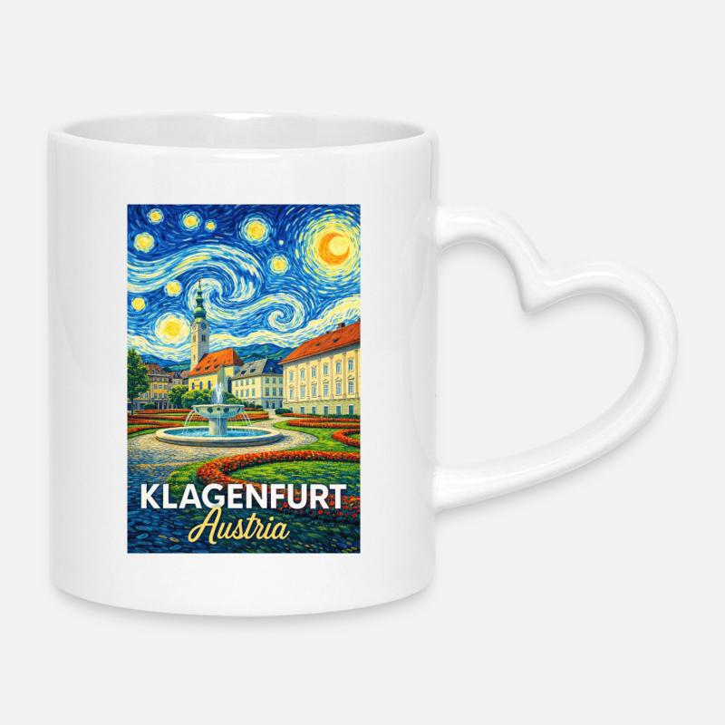 Klagenfurt, Autriche - Mug avec anse en forme de cœur - blanc