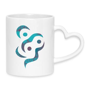 Yoga design_16 - Mug with Heart-Shaped Handle - white - Right