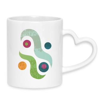 Yoga design_46 - Mug with Heart-Shaped Handle - white - Right