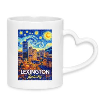 Lexington Kentucky - Tasse mit Herzhenkel - Weiß - Rechts