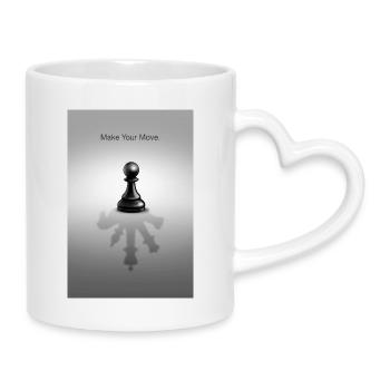 Make Your Move Minimal Mindset Design - Tasse mit Herzhenkel - Weiß - Rechts