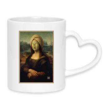 Mona Lisa Spa-Tag - Tasse mit Herzhenkel - Weiß - Rechts