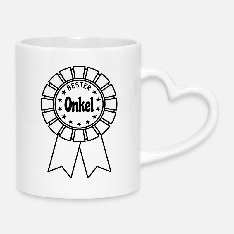 Bester Onkel - Tasse mit Herzhenkel - Weiß