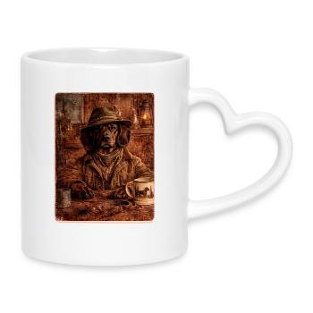 The Forestry Council - Alpine Dachsbracke - Mug with Heart-Shaped Handle - white - Right