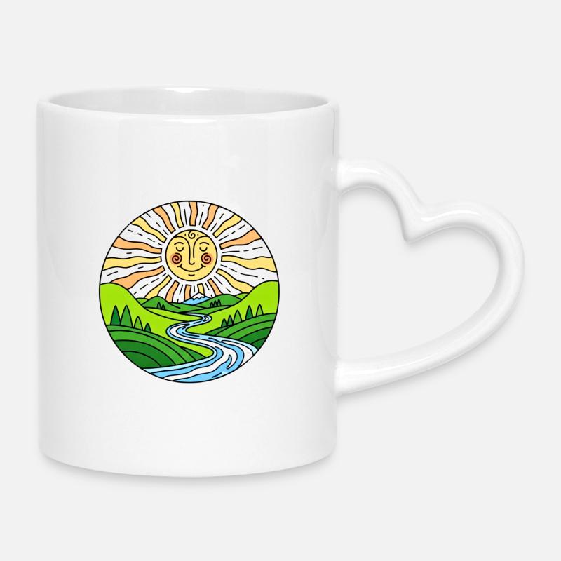 Sunshine - Mug with Heart-Shaped Handle - white