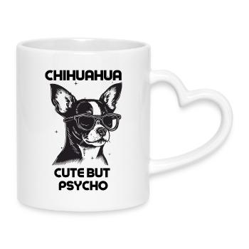 Chihuahua mignon mais psychopathe - Mug avec anse en forme de cœur - blanc - Droite