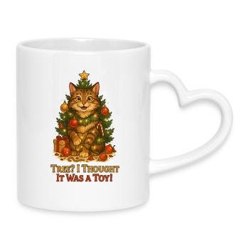 Gueule de bois dans la blague du sapin de Noël - Mug avec anse en forme de cœur - blanc - Droite
