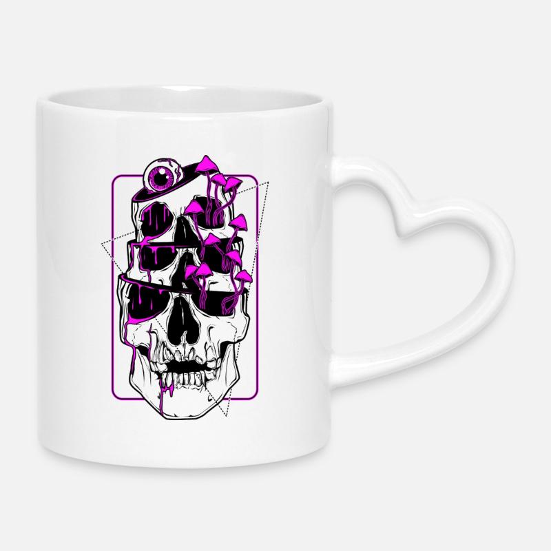 False Awakenig Loop - Mug with Heart-Shaped Handle - white