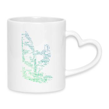 Windsurfing Fokus pur - Tasse mit Herzhenkel - Weiß - Rechts