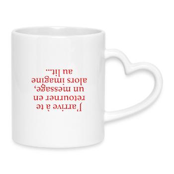 Turning Yourself Back - Mug with Heart-Shaped Handle - white - Right