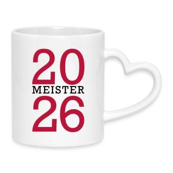 Champion 2026 Championship - Mug with Heart-Shaped Handle - white - Right