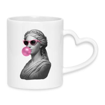 Hestia Kaugummi - Tasse mit Herzhenkel - Weiß - Rechts