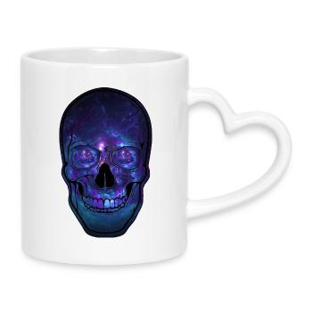 Galaktischer Totenkopf Nebula - Tasse mit Herzhenkel - Weiß - Rechts