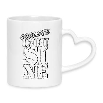 Cousin - Mug avec anse en forme de cœur - blanc - Droite