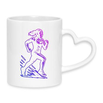 A must-have for real races - Mug with Heart-Shaped Handle - white - Right