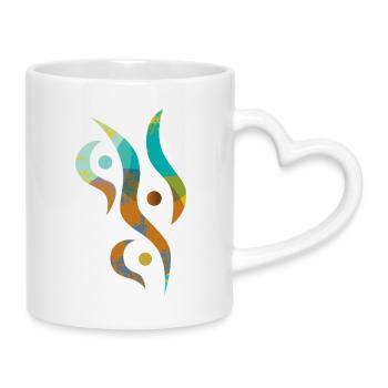 Yoga design_31 - Mug with Heart-Shaped Handle - white - Right