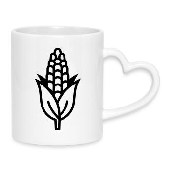 épi de maïs - Mug avec anse en forme de cœur - blanc - Droite