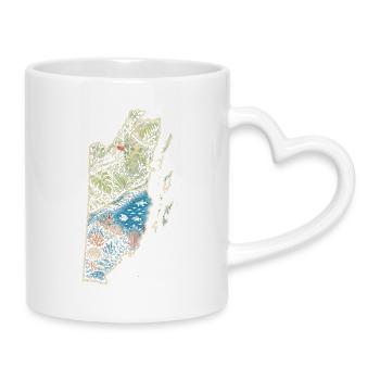 Racine bélizienne du Belize - Mug avec anse en forme de cœur - blanc - Droite