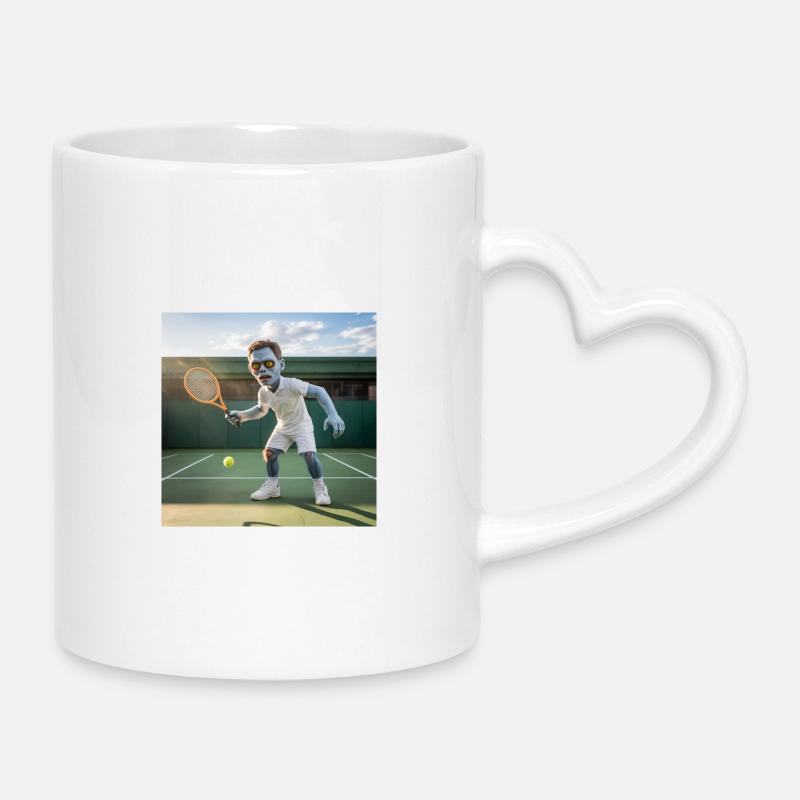 Zombie Tennis Pro Junior - Mug with Heart-Shaped Handle - white