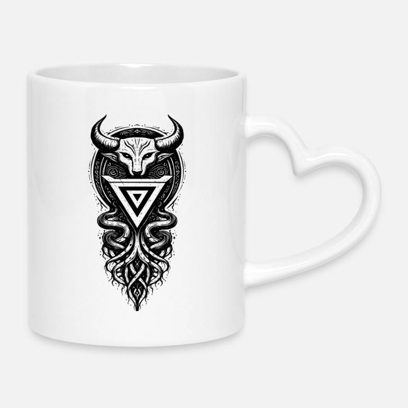 Dio slavo Veles Simbolo sacro - Tazza con manico a forma di cuore - bianco