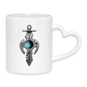 Sacred Fragment – Mystical Sigil - Mug with Heart-Shaped Handle - white - Right