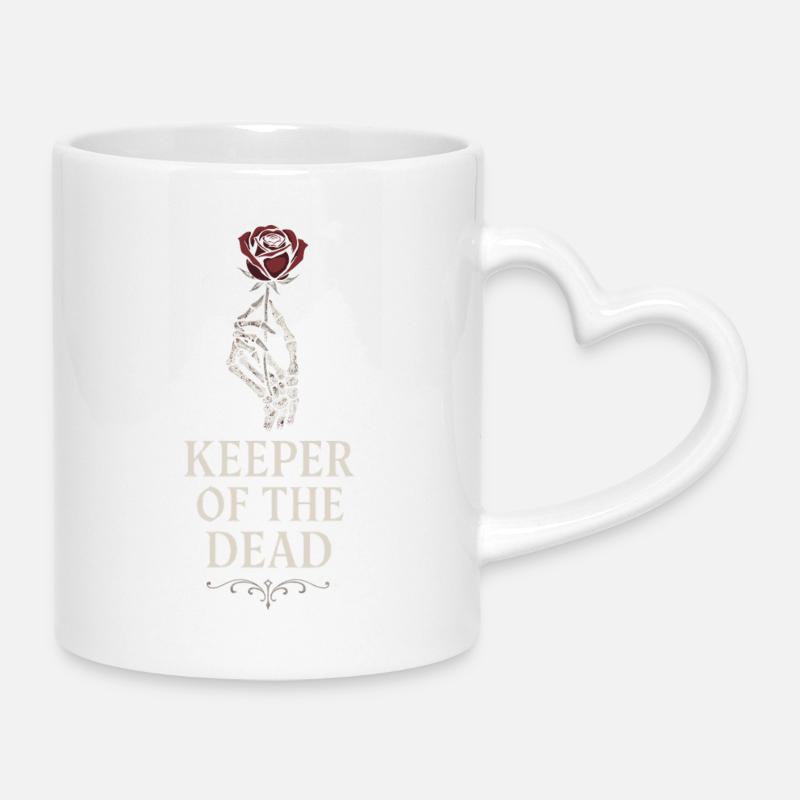 Corpse Science Dark Humor Death Positive - Mug with Heart-Shaped Handle - white