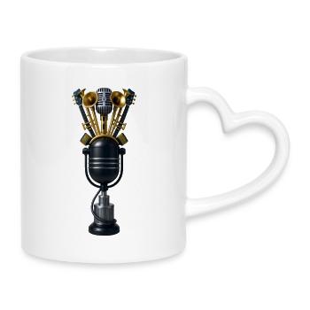 MICRO BAND - sound & vision - Mug with Heart-Shaped Handle - white - Right