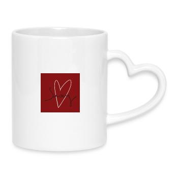 Signature Sexy Red Heart - Mug with Heart-Shaped Handle - white - Right