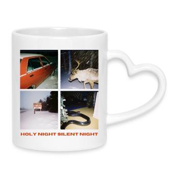 Silent Nights Christmas - Mug with Heart-Shaped Handle - white - Right