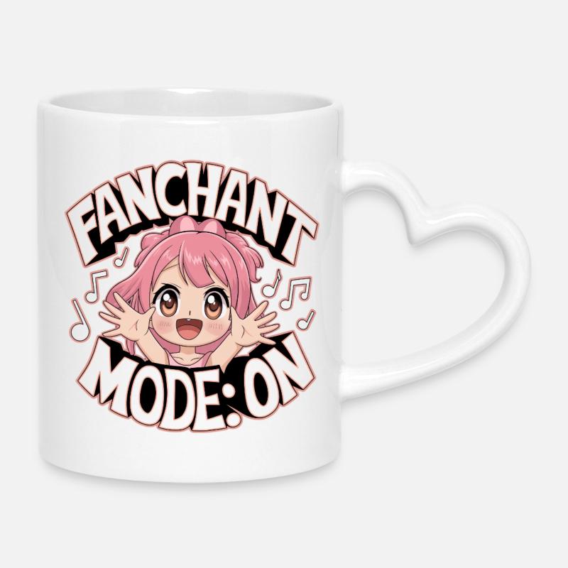 K-Pop Fanchant Corée Musique - Mug avec anse en forme de cœur - blanc