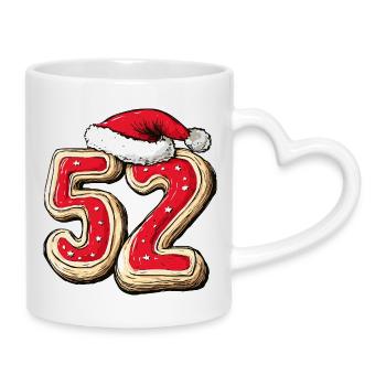 Biscuit de Noël à 52 chiffres - Mug avec anse en forme de cœur - blanc - Droite