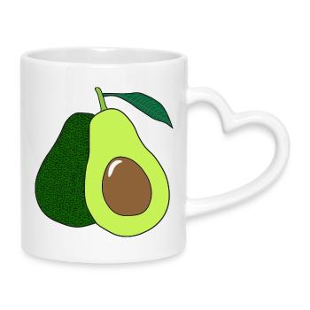 Avocado_Print - Tasse mit Herzhenkel - Weiß - Rechts