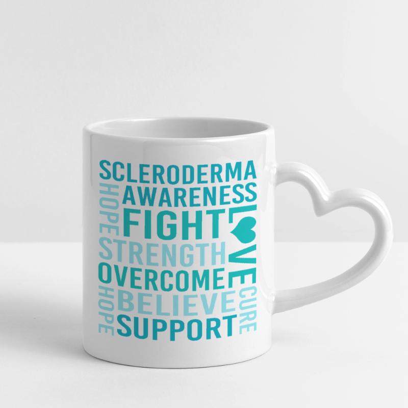 Scleroderma Mug with Heart-Shaped Handle